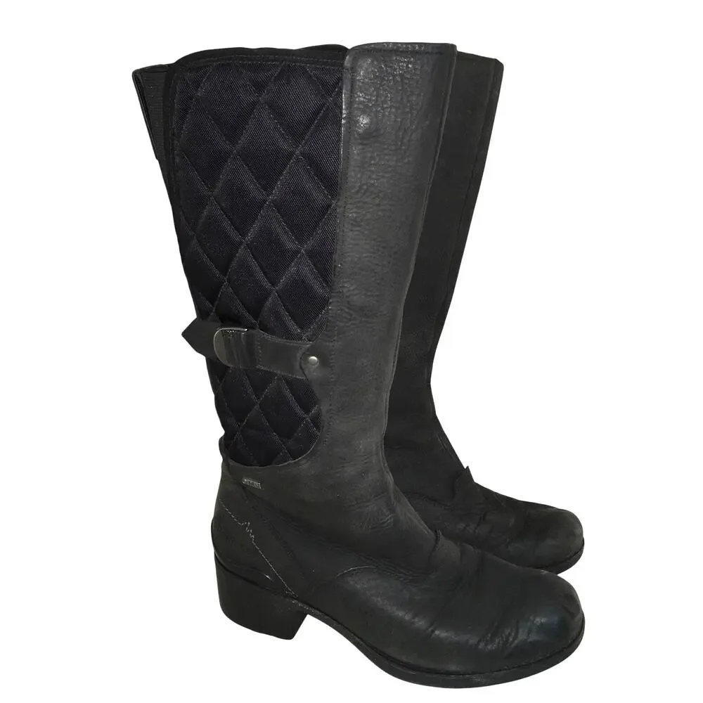 Merrell Winter Riding Boot Womens 7.5  Black Leather Knee High Waterproof